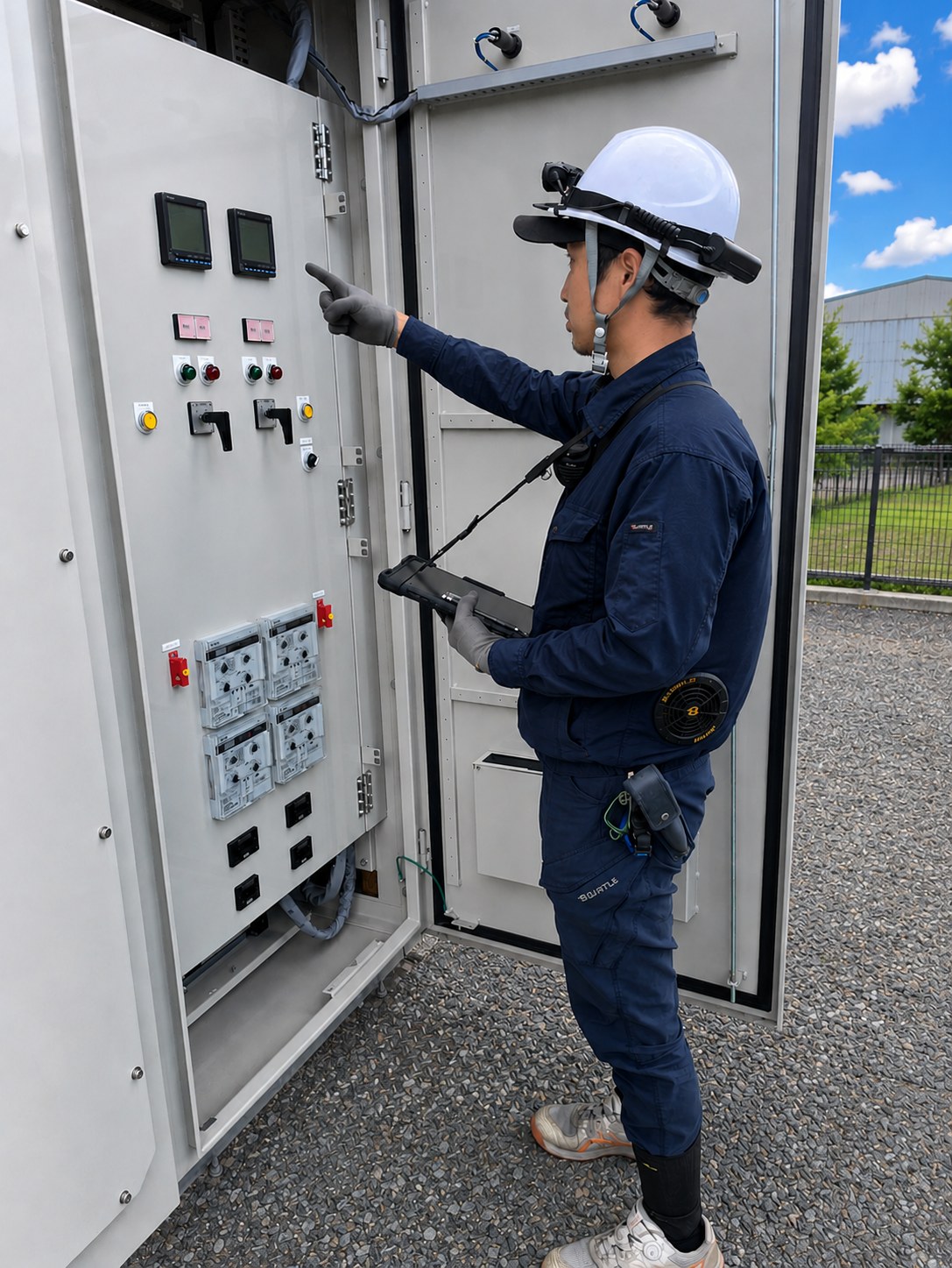電気設備点検作業